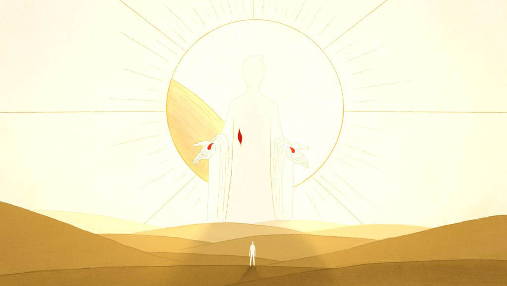 A bright image of Jesus